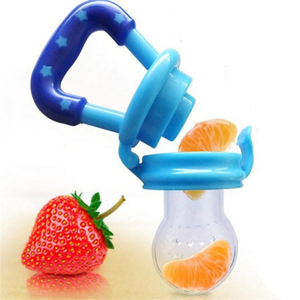 Food Pacifier + Feeder Spoon / Fresh Fruit Food Baby , Feeding Safe Fruit Feeder - Random Color - GlowLaa.com