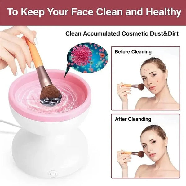 Electric Makeup Brush Cleaner Machine Gentle And Efficient Cleaning USB Powered Electric Scrubber Makeup Supply