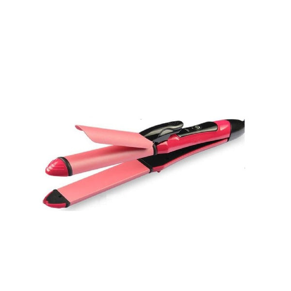 2-in-1 Nova Hair Straightener and Curler – Dual-Use Styling Tool with Quick Heat-Up Technology, Ceramic Plates for Smooth Straightening & Effortless Curls Model-NH-2009 – Portable, Lightweight, Ideal for Home or Travel Use