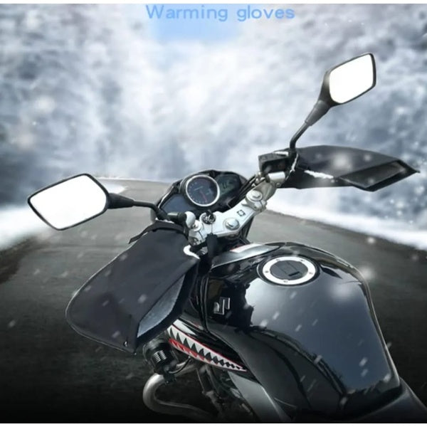 2Pcs Universal Handle Gloves For Bike – Winter Motorcycle Riding Gloves, Windproof And Warm Hand Protection For All Bikes