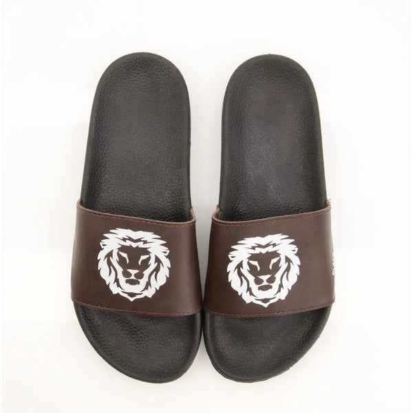 Comfortable Lion Printed Slippers Flip Flop for New Sole Slide 1403-lion for boys & Mens - 39 - GlowLaa.com
