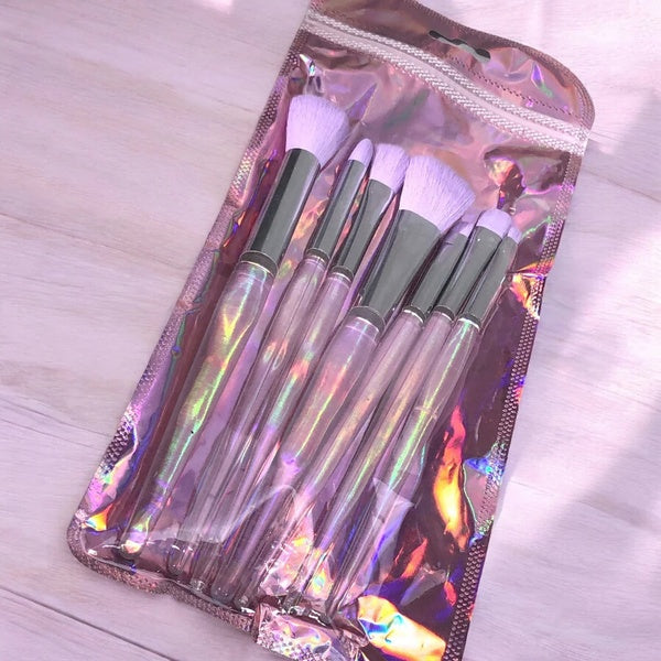 Make Up Purple brush set of 7 brushes - GlowLaa.com