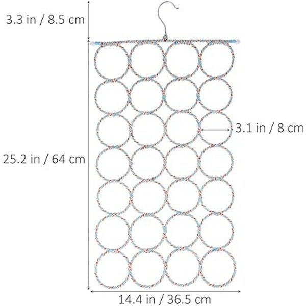 28 Holes Scarf Hanger / Tie Hanger / Belt Hanger Organizer