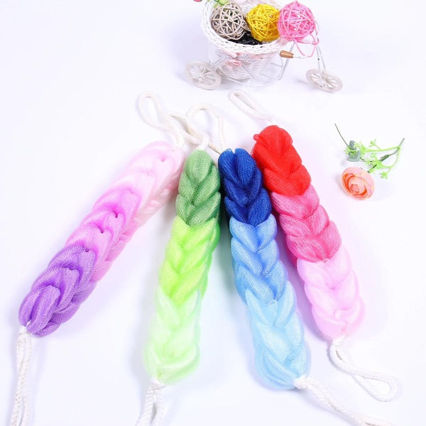 Rub Back Belt Bathroom Tools New Cleaning The Back Twist Bath Sponge Bath Towel Rub Brush Pull Back Strip (2 pcs set) - GlowLaa.com