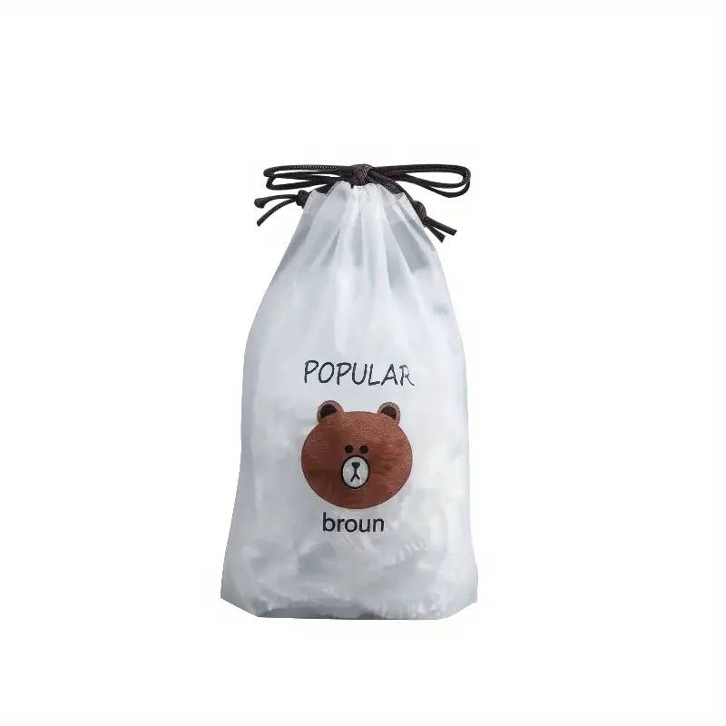 100pcs Disposable Plastic Wrap Covers, Elastic & Tight, Food-Grade Fresh-Keeping, Dust & Insect-Proof, Kitchen Accessories - Disposable Food Wrap