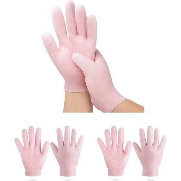 (1 Pair) Moisturizing Glove Set, Silicone Gel Spa Gloves For Dry Cracked Skin - GlowLaa.com