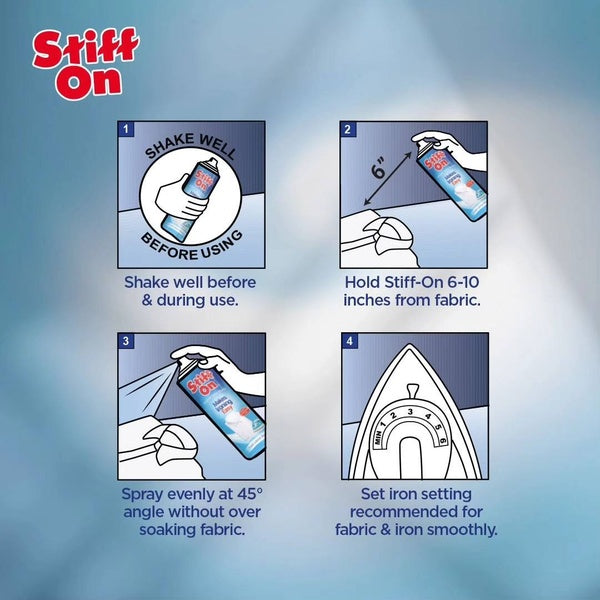 Fabric Starch Spray Stiff On for crisp and fresh clothes - 567gram - GlowLaa.com