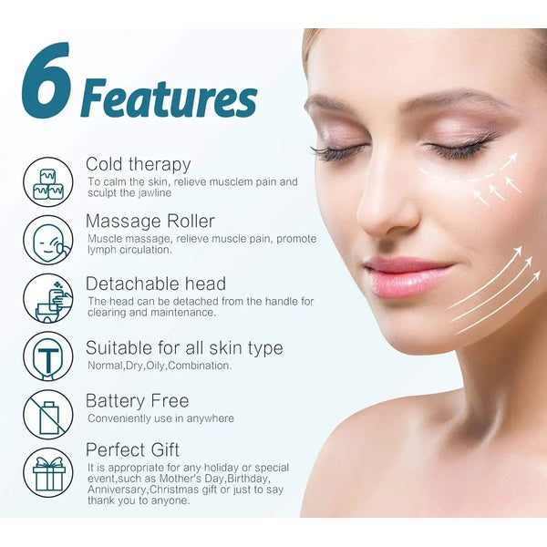 MARZAHAR Ice Roller for Face & Eye Puffiness Relief, Cold Gel Ice Face Roller Massager - Ice Roller Cool Roller For Face Eye Body Facial Shaping Anti Wrinkle Ice Roller Massager Smooth Skin ( Random Color ) - GlowLaa.com