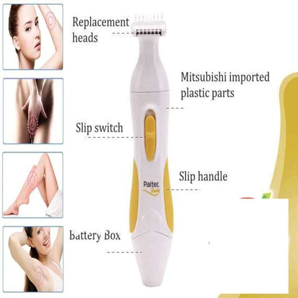 Paiter 3 In 1 Electric Lady Shaver Cell Operated - GlowLaa.com