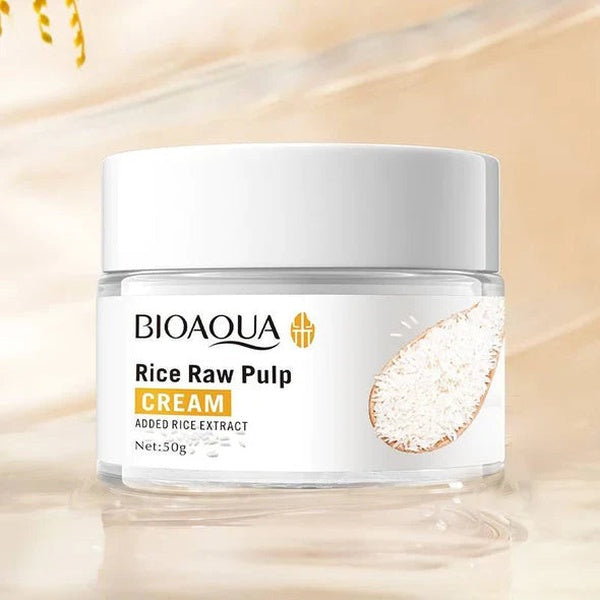 BIOAQUA Rice Raw Pulp Facial Cream - Moisturizing Face Cream 50g - GlowLaa.com