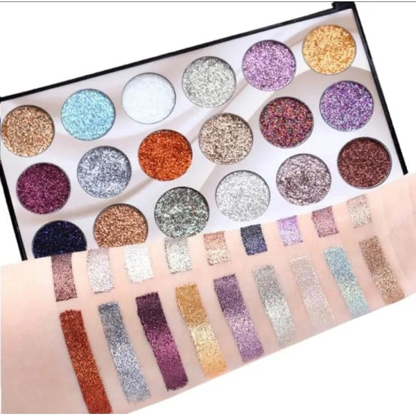Mocallure Professional 18-Color Glitter Eyeshadow Palette – Bold, Shimmering Shades for Every Look - GlowLaa.com