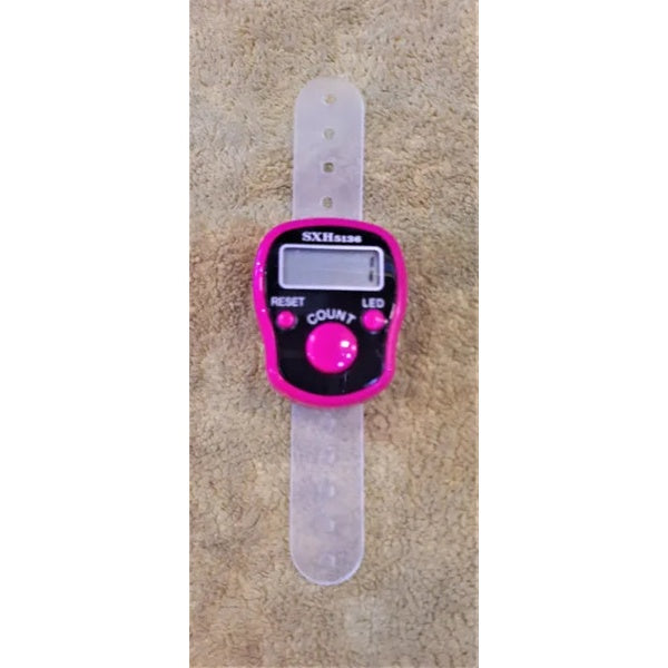 SXH Original Finger Counter with LED - Counts ( Tasbeeh / Digital Clicker ) (Random Color) - GlowLaa.com