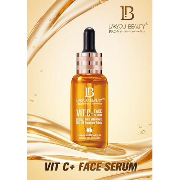 Lakyou Beauty Vitamin C Face Serum – 98% Pure Vitamin C Complex for Luminous Glow, Brightening, Firming & Repairing, 50ml - GlowLaa.com