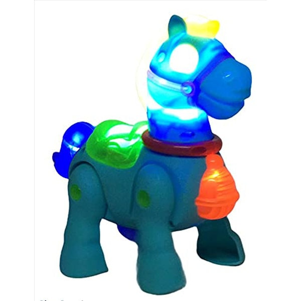 Walking Musical Pony Horse - Lights and Sounds - Interactive Kid Fun Toy (Random color)