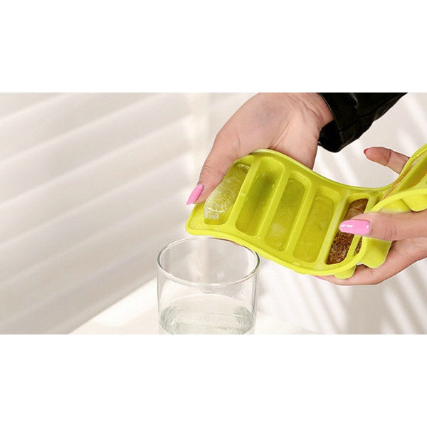 10 Grids Stick Shape Ice Tray Non-Stick | 10 Hole Finger Shape Cylinder Silicone Ice Cube