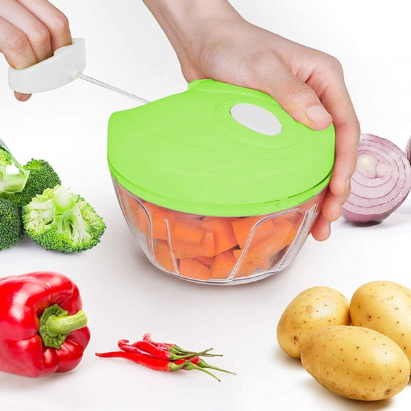 Speedy Chopper Manual Food Chopper for Vegetable| Fruits Nuts| Onions Chopper Hand Pull Mincer Blender Mixer Food Processor(Random Colors) - GlowLaa.com