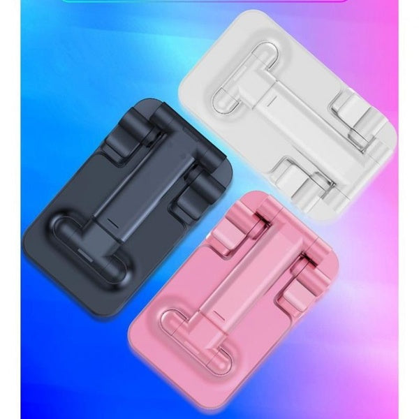 Foldable & Adjustable Mobile Phone and Tablet Stand | Flexible Desktop Mount & Lazy Bracket Support for All Devices (Random Color) - GlowLaa.com