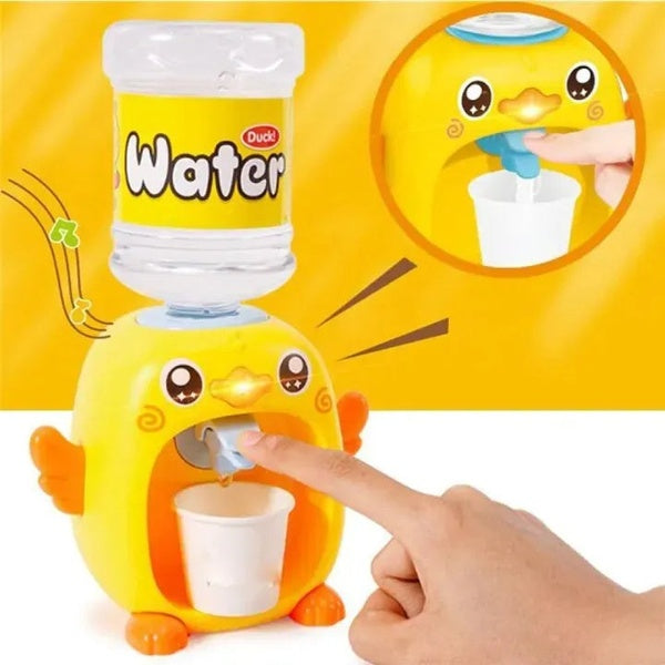Mini Cute Simulation Duck Water Dispenser Set Toy – Educational Playhouse Drinking Fountain Toy for Kids | Pretend Play Furniture Gift - Random Color - GlowLaa.com