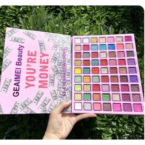63 colors Eye shadow palette High quality Long Lasting High pigmentation Water proof make up kit