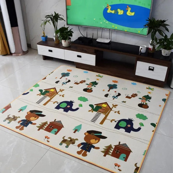 Crawling Mat for Baby Floor Play Mat Double-Sided Baby Playmat ?Foam Reversible Waterproof Game Mat for Infants Toddlers Kids (Random Color) (Random Design) - GlowLaa.com