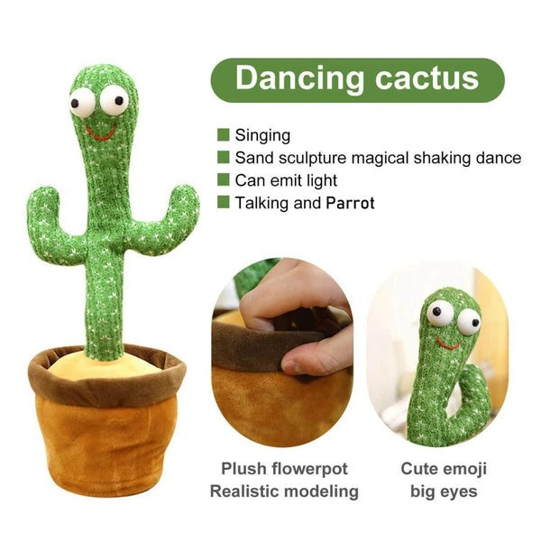 Dancing Cactus Talking Toy Tree Cactus Plush toy for children, kids or toddlers with box - GlowLaa.com