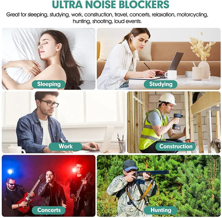 Foam Ear Plug for travel Anti Noise Reduction Removable Corded Soft Earplugs For Sleeping Hearing Ear Protection Earmuffs Noise Prevention For Airplane Travel (Pack Of 5)