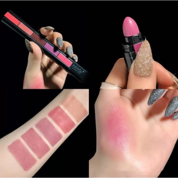 5 In 1 Huda Beauty Lipstick Nude Shades - Pink shades