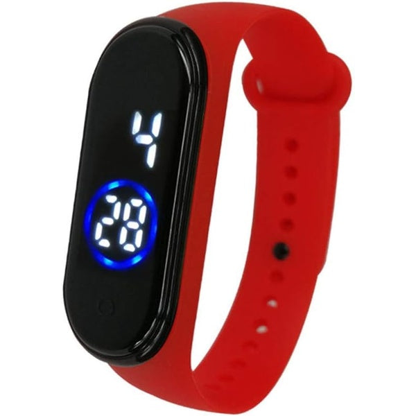 Digital Wrist Band Fashion Rubber LED Cell Operated Sports Unisex Watch Waterproof Men's Watch Women (without box) - Black - GlowLaa.com