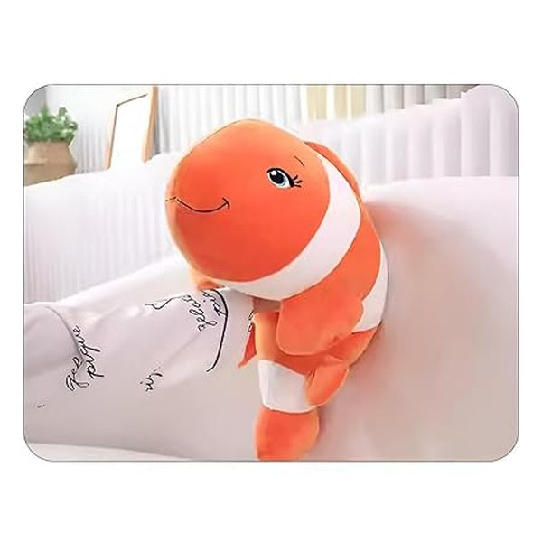 Clown Fish Soft Stuffed Plush Sea Animal Pillow for Kids Boys & Girls Birthday Gifts (Color: Orange and White Size: 65 cm) - GlowLaa.com