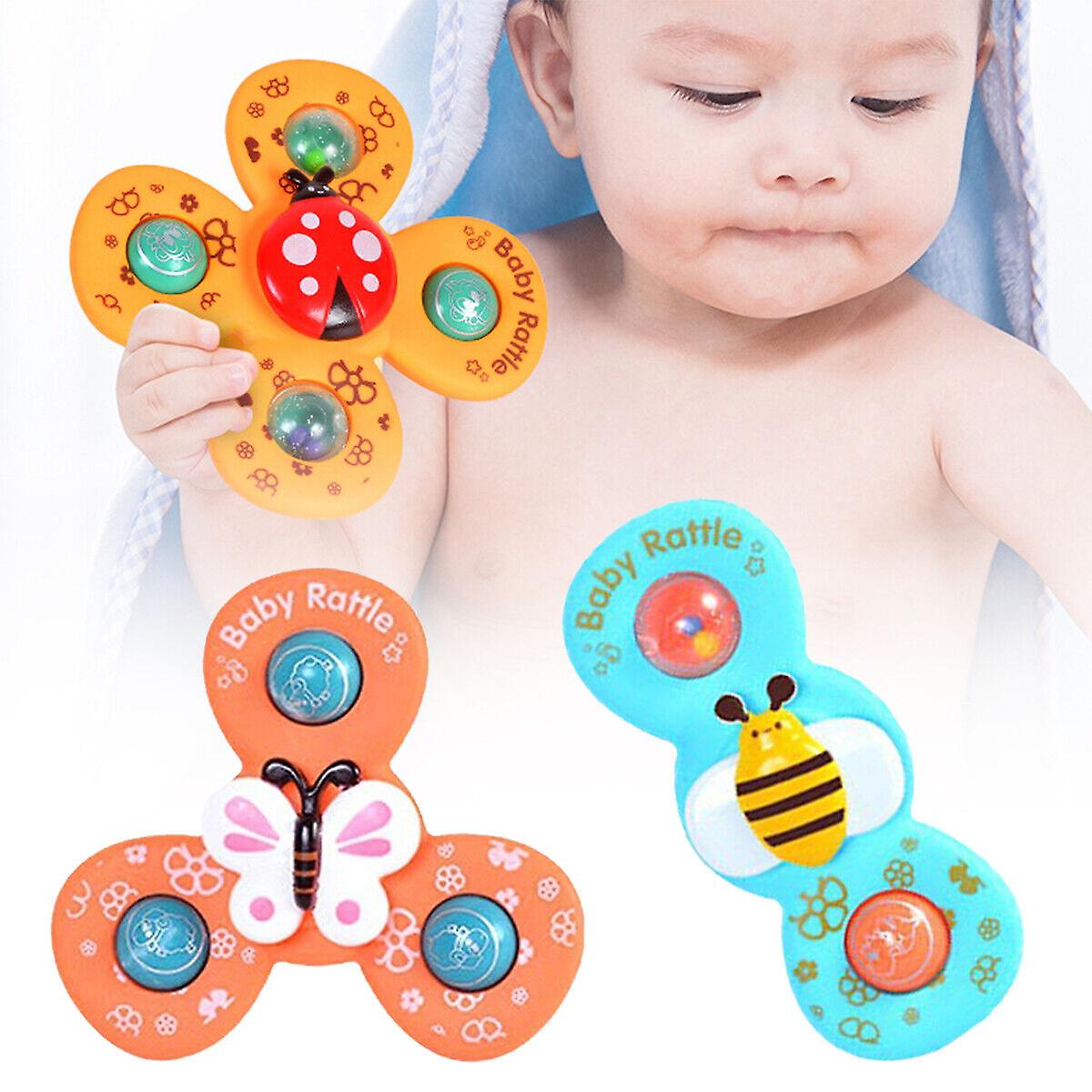 Baby Rattle 3Pcs/Sealed Bag 3x Baby Spinner Cartoon Toys Spinning (random )