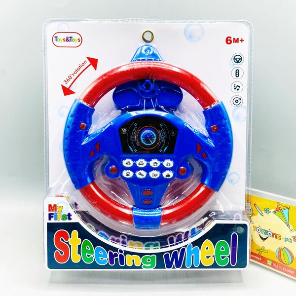 Simulation Driving Car Steering Wheel Learning Toy For Kids (random color) - GlowLaa.com