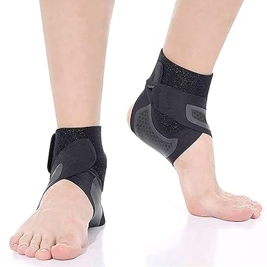 1 Pcs Right Foot Breathable Ankle Brace for Sprained Ankle,Stabilize Ligaments,Prevent Re Injury for men & women with Adjustable Wrap