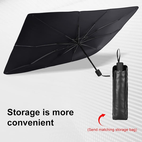 Foldable Car Windshield Umbrellas, Car Windshield Sun Shade Umbrella for Front Windows, Suitable for Windshields of Various Car Models - GlowLaa.com