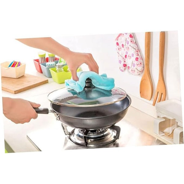 Microfiber hanging kitchen towel | Kitchen rags fresh hand towels absorbent cleaning cloths household dishcloths and kitchen supplies (Pink) - GlowLaa.com