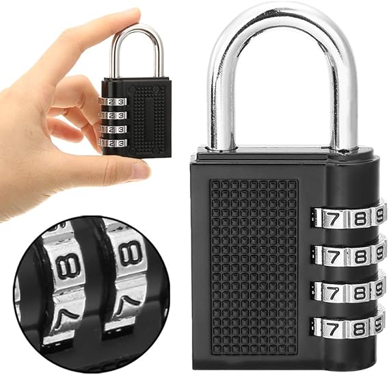 3 Digit Combination Padlock for locker Luggage suitcase Travel bag (Random color)