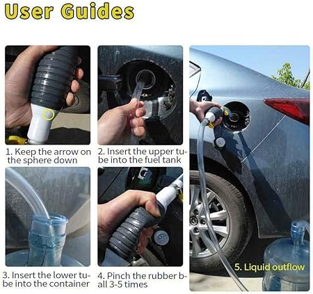 (2 Meter) - Multipurpose Liquid Transfer Pump | Portable Manual Oil, Water, Fuel Hand Transfer Pump