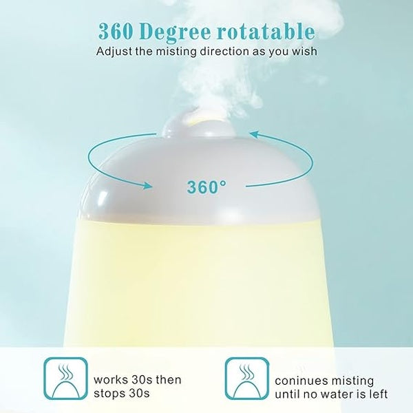 Cold Mist Aromatherapy Humidifier Electric Aroma Infuser for Home Bedroom Office 200ml (random color) - GlowLaa.com