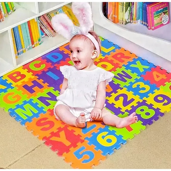 36 PCs Large - 6mm Baby Play Mate - Abc & 123 Kids Learning Floor Puzzle Mat