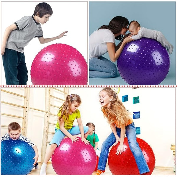 700G Ball, ,55Cm Exercise Ball Large Spikes Tactile Sensory Massage Withrout Pump (Random Color)