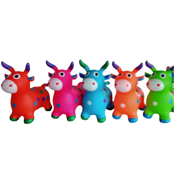 Kids Music Animal Jumbo Inflatable Air PVC Hopper Jumping Toy - Reindeer, Cow, Horse (Random color) - Reindeer - GlowLaa.com