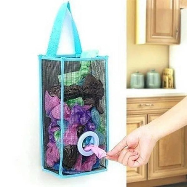 Plastic Shopping Bag Storage Basket Kitchen Accessories Reusable Grocery Potatoes Garbage Bag Holder - GlowLaa.com