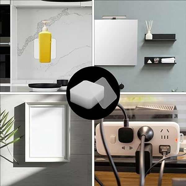 Double side sticky tape 2.5 inch x 2.5 inch size | Square Double Sided Transparent Tape | double-sided adhesive tape for hanging on the wall, waterproof, square adhesive tape, for indoor and outdoor - 1 Pc - GlowLaa.com