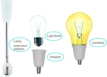 Flexible Light Bulb Holder Adjustable Bulb Socket Extension