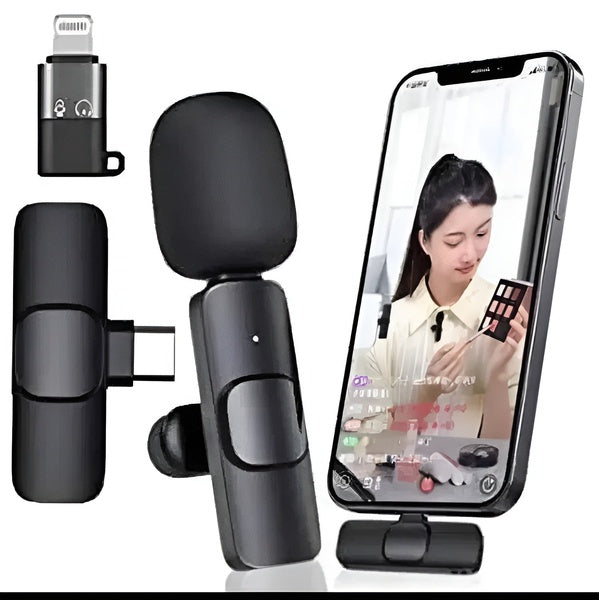 K8 Collar Wireless Microphone Type C Supported - GlowLaa.com