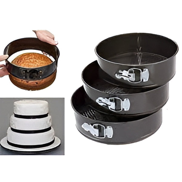 Set of 3 Nonstick Round Shape Cake Mould Cake Pan for Baking Cake at home - GlowLaa.com