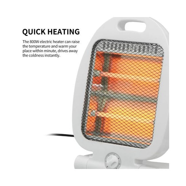 Electric Quartz stove Mini with 2 tubes-800W-2 power levels: 800W. Anti-tip, thermal protection - GlowLaa.com