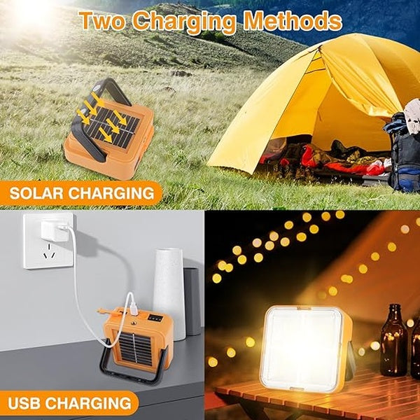 Small Solar-Powered LED Camping & Outdoor Lantern With Super Long Endurance, Suitable For Tent And Emergency Use, Can Be Charged And Hung Up (Random color) - GlowLaa.com