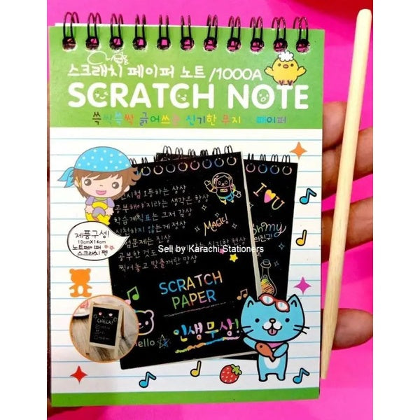 Scratch Note Pad - Rainbow Drawing Draft Books for Children (random book) - small - GlowLaa.com