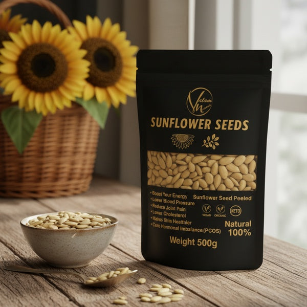 Sunflower Seeds Without Shell | 100% Natural Peeled Seeds | Rich In Protein, Fiber, And Healthy Fats For Snacking, Baking, And Cooking (250g) - GlowLaa.com