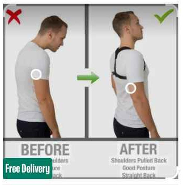 SN-660 Smart care brand Posture corrector Upper back support Strong grip Shoulder Support Relief and Back Pain Relief Belt - Adjustable Posture Support Brace for Men and Women - GlowLaa.com